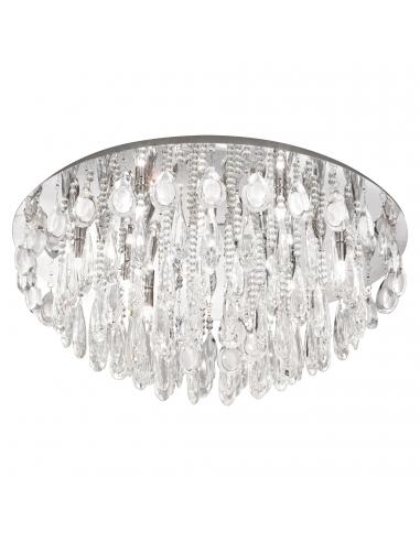 EGLO 93434 - CALAONDA Glass Ceiling Light in Chrome Stainless Steel and Glass