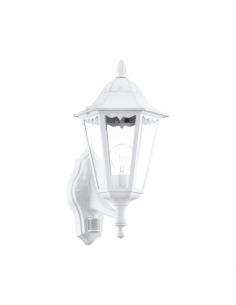 EGLO 93447 - NAVEDO Outdoor wall light with motion sensor in white aluminum cast and glass
