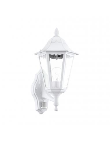 EGLO 93447 - NAVEDO Outdoor wall light with motion sensor in white aluminum cast and glass