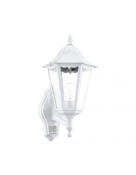 EGLO 93447 - NAVEDO Outdoor wall light with motion sensor in white aluminum cast and glass