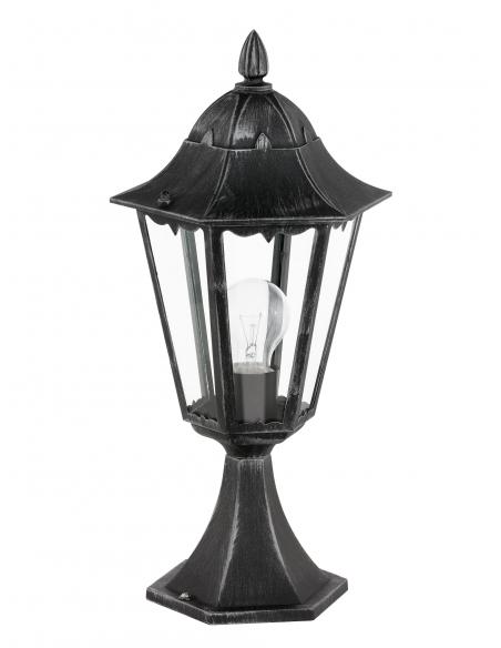 EGLO 93462 - NAVEDO Lámpara Sobremuro en Fundición de aluminio negro, plata-pátina y Vidrio