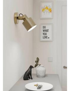 Foco acero dorado aplique de pared - Eglo Southery 2