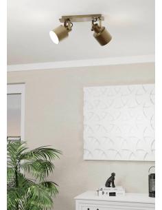 2 light golden steel ceiling spotlight - EGLO Southery 2