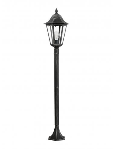 EGLO 93463 - NAVEDO Beacon in black aluminum, silver-patina and glass cast
