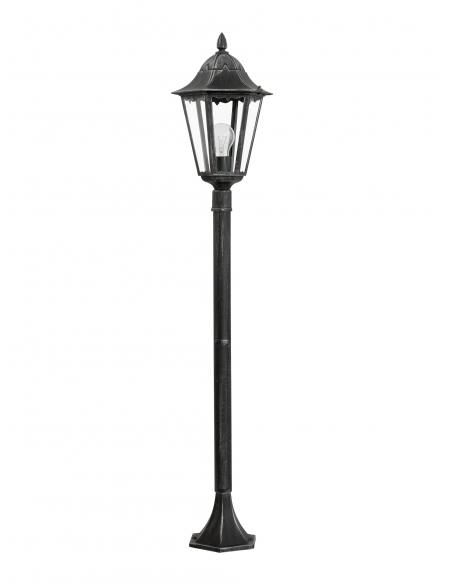 EGLO 93463 - NAVEDO Beacon in black aluminum, silver-patina and glass cast