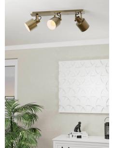 3 light golden steel ceiling spotlight - EGLO Southery 2