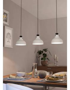Hanging lamp 3 lights vintage gray steel - EGLO Matlock 2