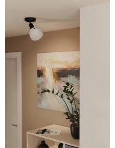 Gray steel spotlight with black vintage base - EGLO Matlock 2