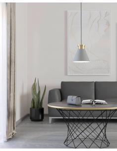 Gray and gold steel pendant lamp - EGLO Twick 2