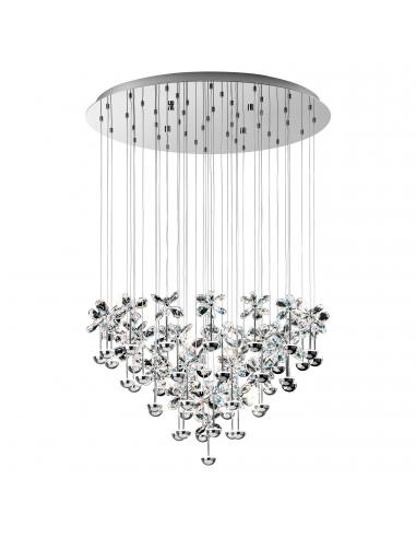 EGLO 93661 - PIANOPOLI LED pendant lamp in stainless steel chrome and Glass
