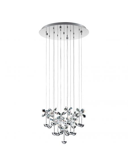 EGLO 93662 - PIANOPOLI LED pendant lamp in chrome stainless steel and Glass