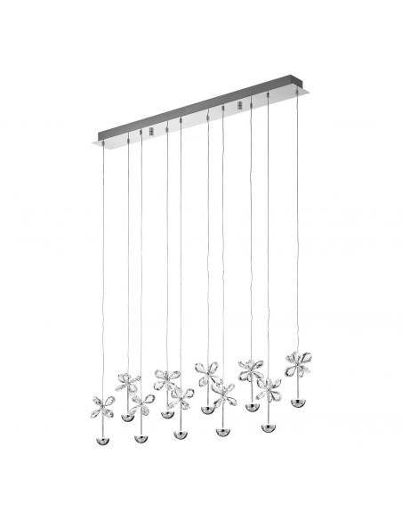 EGLO 93663 - PIANOPOLI LED pendant lamp in stainless steel chrome and Glass