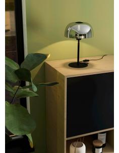 Table lamp steel and smoked glass - EGLO Solo3 2