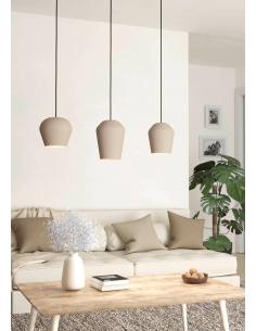 3-light hanging lamp beige steel - EGLO Cambaito 2