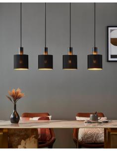 Lámpara colgante 4 luces textil decorado - Eglo Zaragoza 2