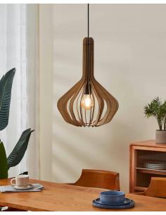 Maple wood pendant lamp - EGLO Velasco 2