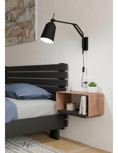 Aplique de pared tipo foco acero negro - Eglo Loreto 2