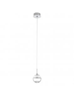 EGLO 93708 - MONTEFIO 1 Lámpara colgante LED en Acero cromo y Vidrio, cristal