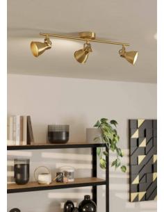 Ceiling lamp 3 lights GU10 gold steel - EGLO Seras 2