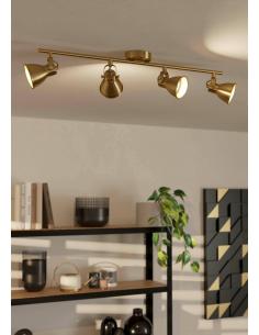 Ceiling lamp 4 lights GU10 gold steel - EGLO Seras 2