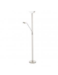 EGLO 93874 - BAYA LED LED floor lamp in Nickel-matte steel and Glass, plastic