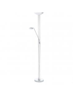 EGLO 93875 - BAYA LED LED floor lamp in Chrome Steel and Glass, plastic