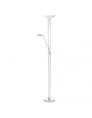 EGLO 93875 - BAYA LED LED floor lamp in Chrome Steel and Glass, plastic