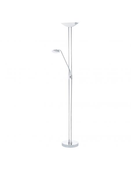 EGLO 93875 - BAYA LED LED floor lamp in Chrome Steel and Glass, plastic