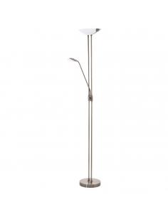 EGLO 93876 - BAYA LED LED floor lamp in burnished steel and glass, plastic