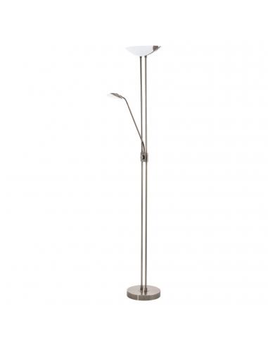 EGLO 93876 - BAYA LED LED floor lamp in burnished steel and glass, plastic