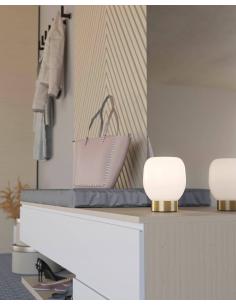 Lámpara de mesa dorada con cristal mate - Eglo Manzanares 2