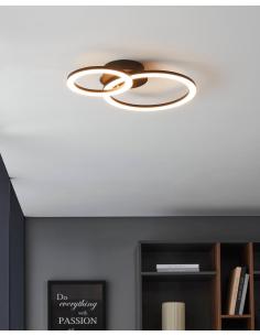 Black smart LED ceiling lamp - EGLO Parraposz 2
