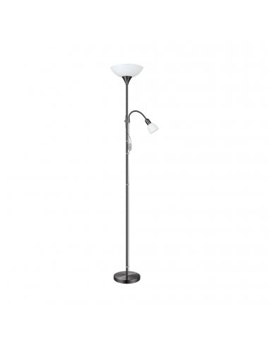EGLO 93917 - UP 2 Living Room Lamp in Nickel-black Steel and Acrylic, glass