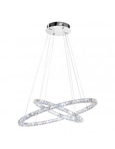 EGLO 93946 - TONERIA LED pendant lamp in stainless steel chrome and Glass