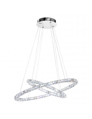 EGLO 93946 - TONERIA LED pendant lamp in stainless steel chrome and Glass