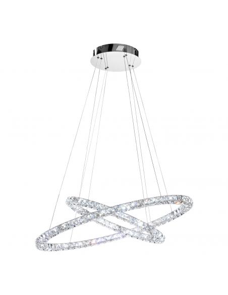 EGLO 93946 - TONERIA LED pendant lamp in stainless steel chrome and Glass