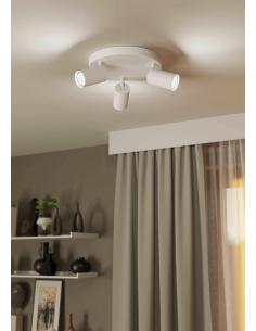 3-light GU10 white steel spotlight - EGLO Telimbelaz 2