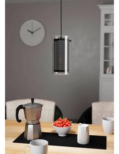 Black textile crystal pendant lamp - EGLO Pintotextil2 2