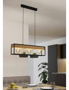 3-light pendant lamp with two planters - EGLO Libertad2 2