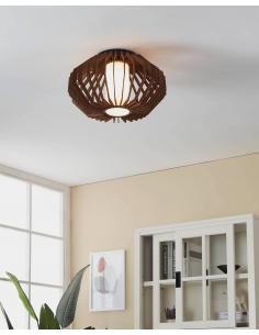 Brown wooden ceiling lamp - EGLO Rusticaria 2
