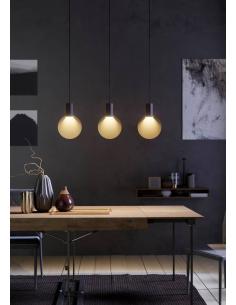 Lámpara colgante 3 luces GU10 acero negro oro - Eglo Sarona 2