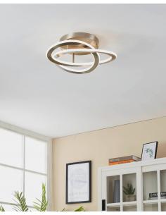Lámpara de techo LED aluminio níquel mate - Eglo Rolimare 2