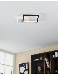 Lámpara de techo LED regulable blanco y negro - Eglo Gafares 2