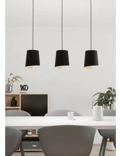 3-light hanging lamp black steel sand - EGLO Bolivia 2