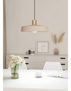 Lámpara colgante acero arena - Eglo Valdiola 2