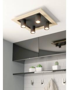 4-light GU10 ceiling lamp with frame - EGLO Valcasotto2 2