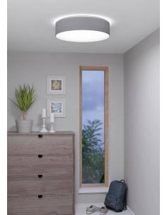 Plafón LED textil gris inteligente - Eglo Romaoz 2