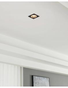 GU10 black recessed lamp 9 cm - EGLO Carosso 2