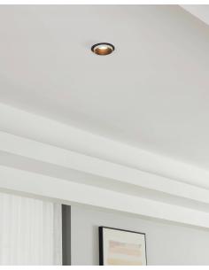 GU10 black aluminum recessed lamp Ø9 cm - EGLO Carosso 2