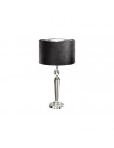 EGLO 94084 - PASIANO Fabric Lamp in Glass, clear steel, chrome and Textile